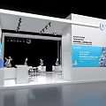 ELITEROBOT Exhibition Booth Featuring Robot Models Display Area And Staff Presence
