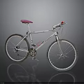 Silver Mountain Bike With Pink Seat And Modern Lightweight Frame Design