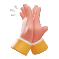 Modern high-five gestures cartoon small gestures anime small gestures 3d model