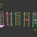 Multi Functional Sports Equipment with Climbing Bars Hanging Rings and Training Racks for Fitness
