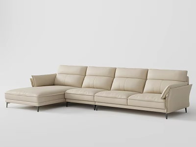 Simple Italian-style High Concubine Leather Sofa 3d model