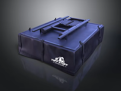 Dark Blue Multipurpose Storage Box With Tactical Gear Logo And Foldable Durable Design 3d model