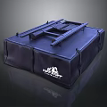 Dark Blue Multipurpose Storage Box With Tactical Gear Logo And Foldable Durable Design 3d model