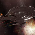 Two Transparent Futuristic Spaceship Models With Sleek Design On Black Background