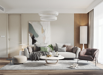 modern living room 3d model