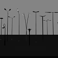 Various Designs of Outdoor Lights Including Street Lamps and Garden Styles