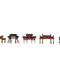 Chinese Traditional Memorial Archways in Various Ancient Architectural Styles
