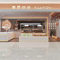 Modern Style Bakery Interior With Bright Display Cases And Fresh Pastries 3d model
