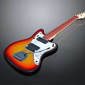 Classic Electric Guitar Sunburst Body Red Orange Gradient With Rosewood Neck And Pickups
