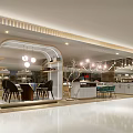 Modern Furniture Showroom Interior With Wooden Ceiling Pendant Lights Sofa And Display Shelves