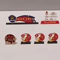 Garden Decorative Ornaments With Various Shapes And Colored Display Bases