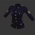 Navy Blue Uniform Jacket With Gold Buttons Epaulets And Sleeve Stripes