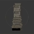 Ancient Stone Architectural Towers With Weathered Surface And Multi Tiered Arched Decorations