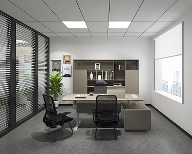 Modern Office Manager's Office 3d model