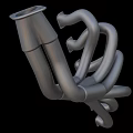 Industrial Equipment With Curved Metal Pipes Multiple Connections And Structural Design