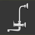 Modern Chrome Bathroom Faucet With Polished Finish And Control Handles
