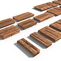 Wooden Stone Panels With Natural Texture And Various Sizes Arrangement