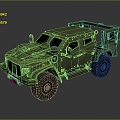 Modern Bulletproof Car Armed Car Armed Bulletproof Car Military Jeep 3d model