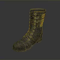 Black Military Style Boots With Laces Metal Buckles Thick Sole And Sturdy Daily Wear Design