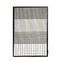 Modern Square Rug With Black White Geometric Stripes And Grid Patterns 3d model