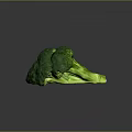 Fresh Green Broccoli as Healthy Nutritious Vegetable on Dark Background 3d model