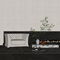 Modern Natuzzi Single Sofa 3d model