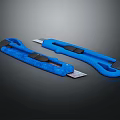 Blue Utility Knives With Ergonomic Non Slip Grip And Sharp Blades