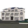 French Villa 3d model