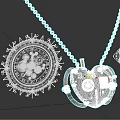Unique Bronze Steampunk Necklace with Circular Gear Dial Heart Shaped Mechanical and Floral Gear Pendants