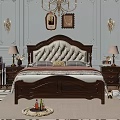 Classic Wooden Nightstand With Three Drawers Brass Handles Gold Lamp Decor By Ornate White Wall