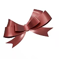 Dark Red Satin Decorative Bow For Gift Wrapping And Decoration 3d model