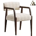 Modern Upholstered Accent Chair With Wooden Frame And Checkered Fabric