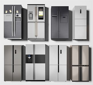 Modern refrigerator 3d model