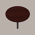 Round Wooden Office Desk With Silver Metal Legs Modern Design For Workspace