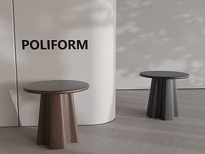 Nordic solid wood side a few round a few quiet things tea table corner a few 3d model