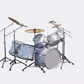 Premium Acoustic Drum Set With Multiple Drums Brass Cymbals And Sturdy Stands