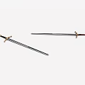 Traditional Medieval Swords Featuring Metallic Blades And Decorative Cross Guards