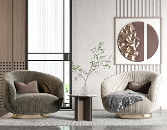 Modern Casual Sofa Combination Single Sofa Combination 3d model