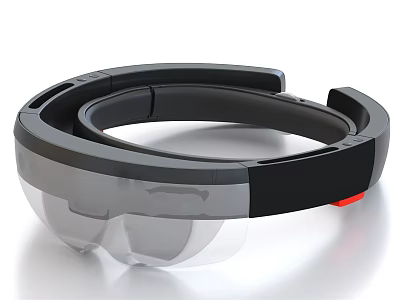 Sleek Modern Smart Glasses With Transparent Lenses And Black Frame Design 3d model