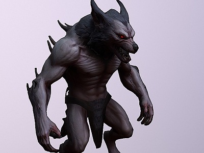 Game werewolf monster doghead orc bpr process below 5000 3d model