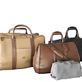 Stylish Leather Duffel Bags in Brown Black Beige and Gray Colors