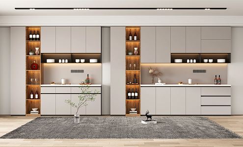 Modern Wine Cabinet Wine Cabinet Sideboard 3d model