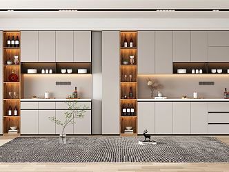 Modern Wine Cabinet Wine Cabinet Sideboard 3d model