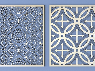 Metal Carved Border Pattern Background Pattern Traditional Carved 3d model