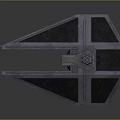 Futuristic Spacecraft Starfighter 3D Model With Interstellar Design And Aerodynamic Structure