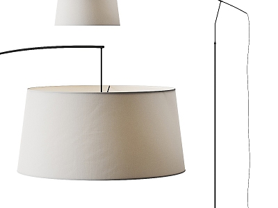 Metal fabric floor lamp model