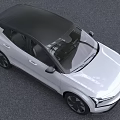 White Volvo SUV With Modern Exterior Design And LED Headlights Black Roof