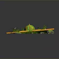 Yellow Triangular Toy Plane On Green Grass With Small Stones