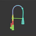 Modern Stainless Steel Kitchen Faucet With Flexible Hose And Rotatable Spout