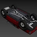 Red Modern Pickup Truck With Bold Front Grille And Off Road Tires